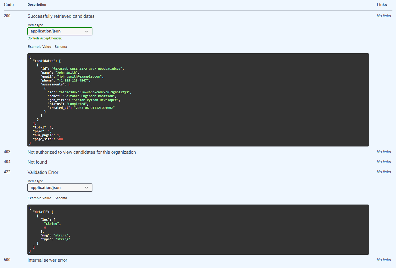 Response Examples