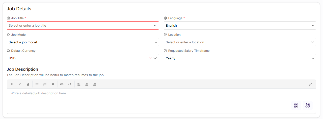 Job details Sample Image