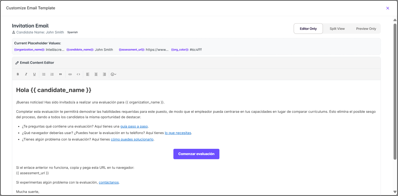 Editor de correo electrónico